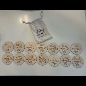 Monthly Milestone Cards- Wooden, Laser Engraved